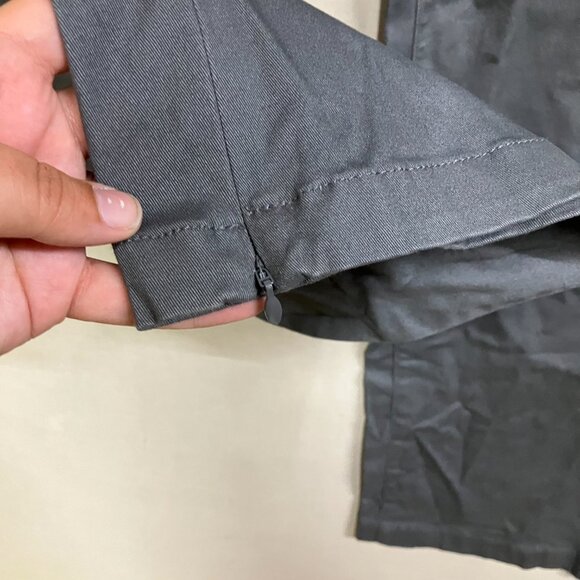 Goodfellow & Co Men's Gray 42X34 Slim Straight Fit Adaptive Chino Pant Ankle Zip - Picture 8 of 11